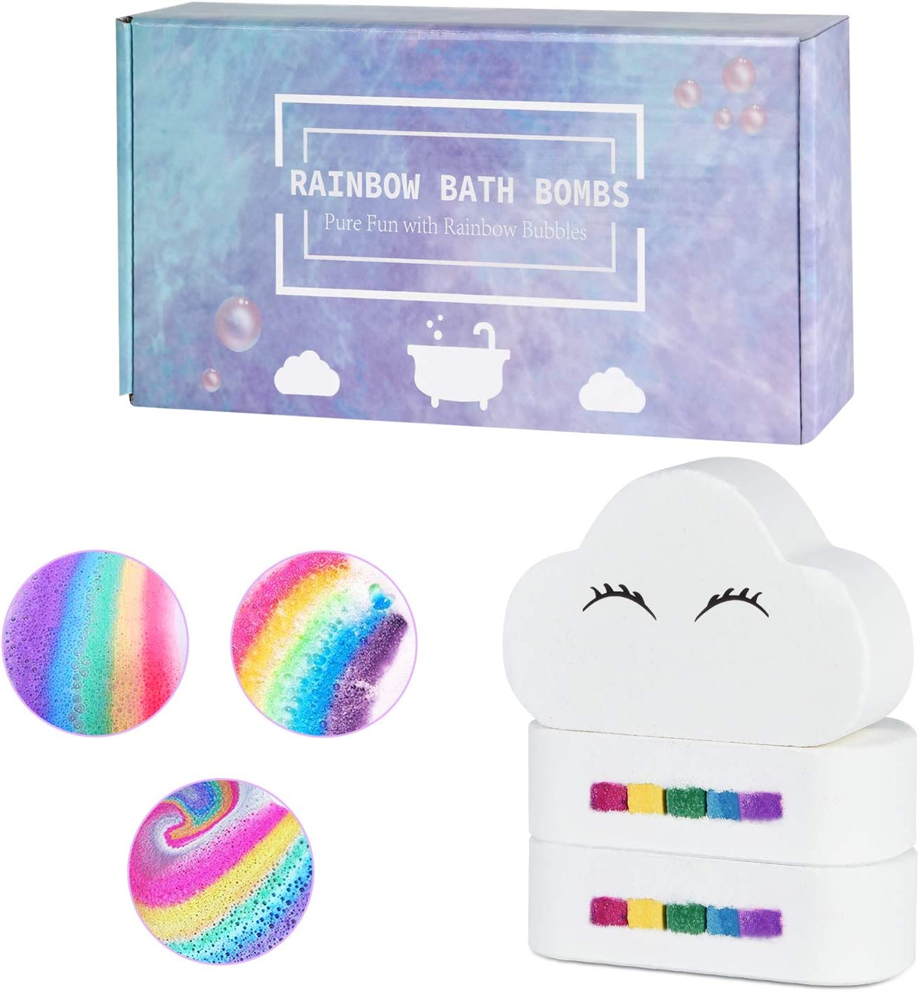 Оптовые изготовленные на заказ бомбочки для ванн радужного цвета для детей, девочек и женщин